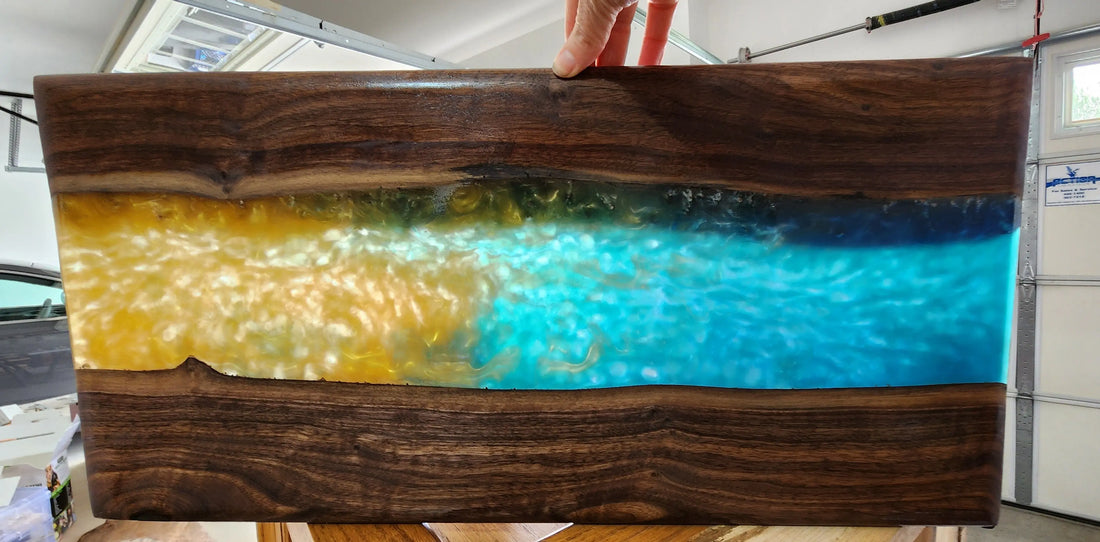 The Board That Started It All: Walnut & Resin Serving Boards