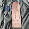 Live Edge Premium Walnut 3-Person Cribbage Board Triple Bay Wood