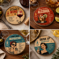 Drink On This: Greatest Sips Cocktails + Greatest Hits Coaster Set of 4