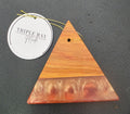 Emberglow Red & Gold Resin Wood Ornament Triple Bay Made