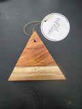 Golden Ember Red Canary Wood Ornament Triple Bay Made
