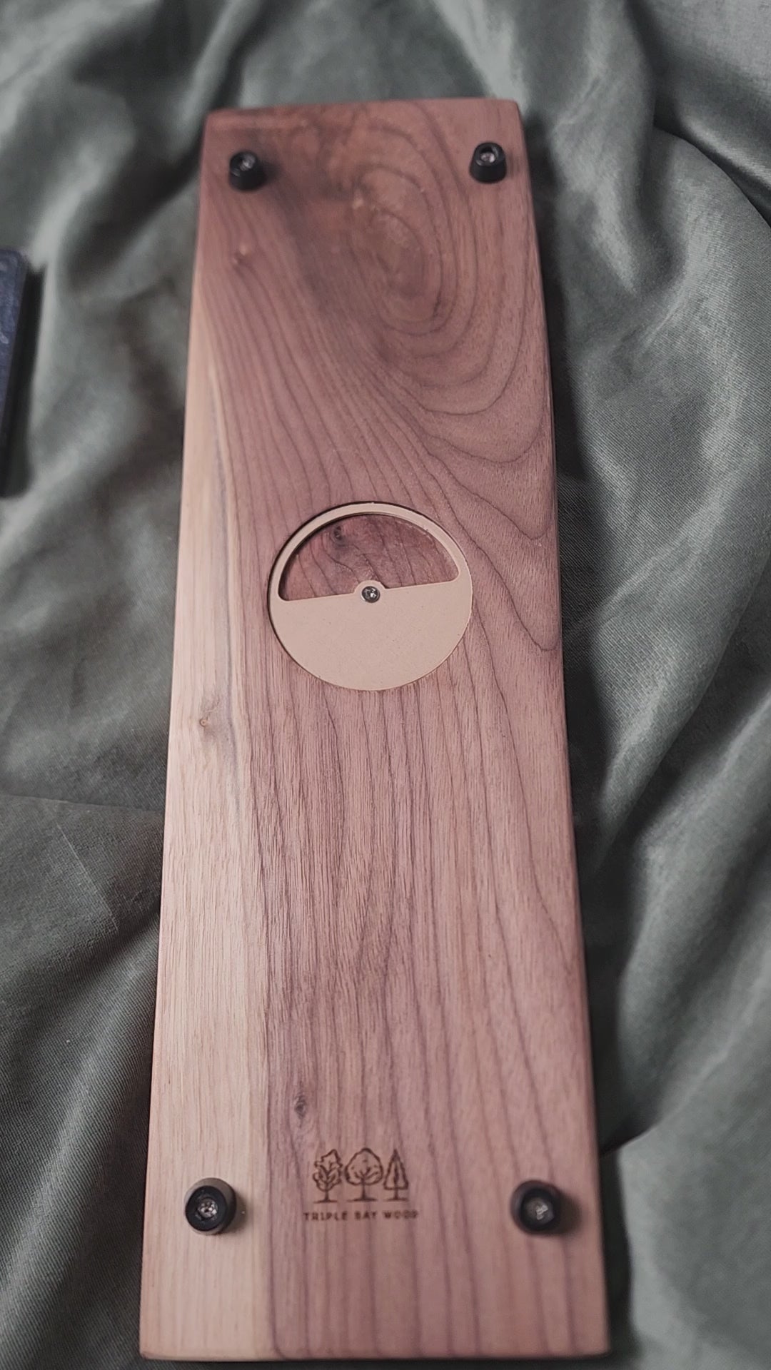 Live Edge Premium Walnut 3-Person Cribbage Board