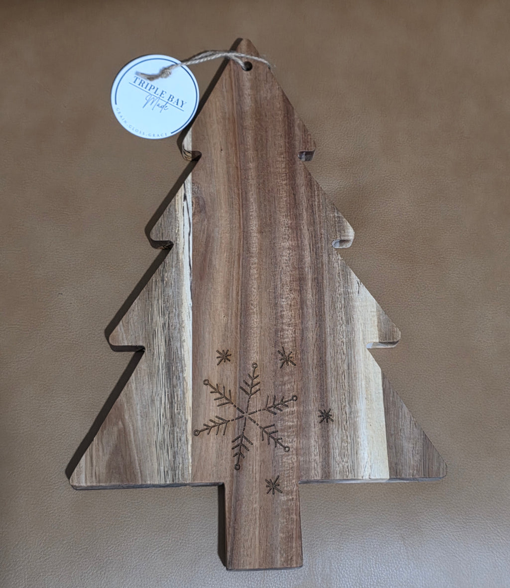 Snowflake Acacia Tree Cutting & Serving Board