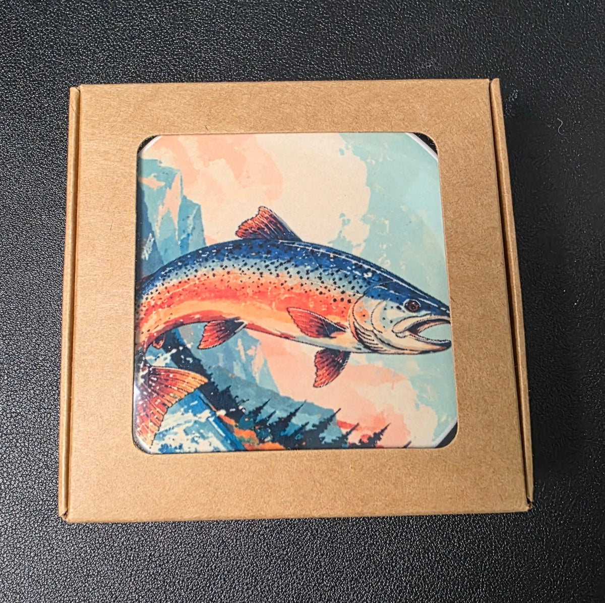 Drink On This: Gone Fishing Colorful Salmon - Set of 4 - Triple Bay Made