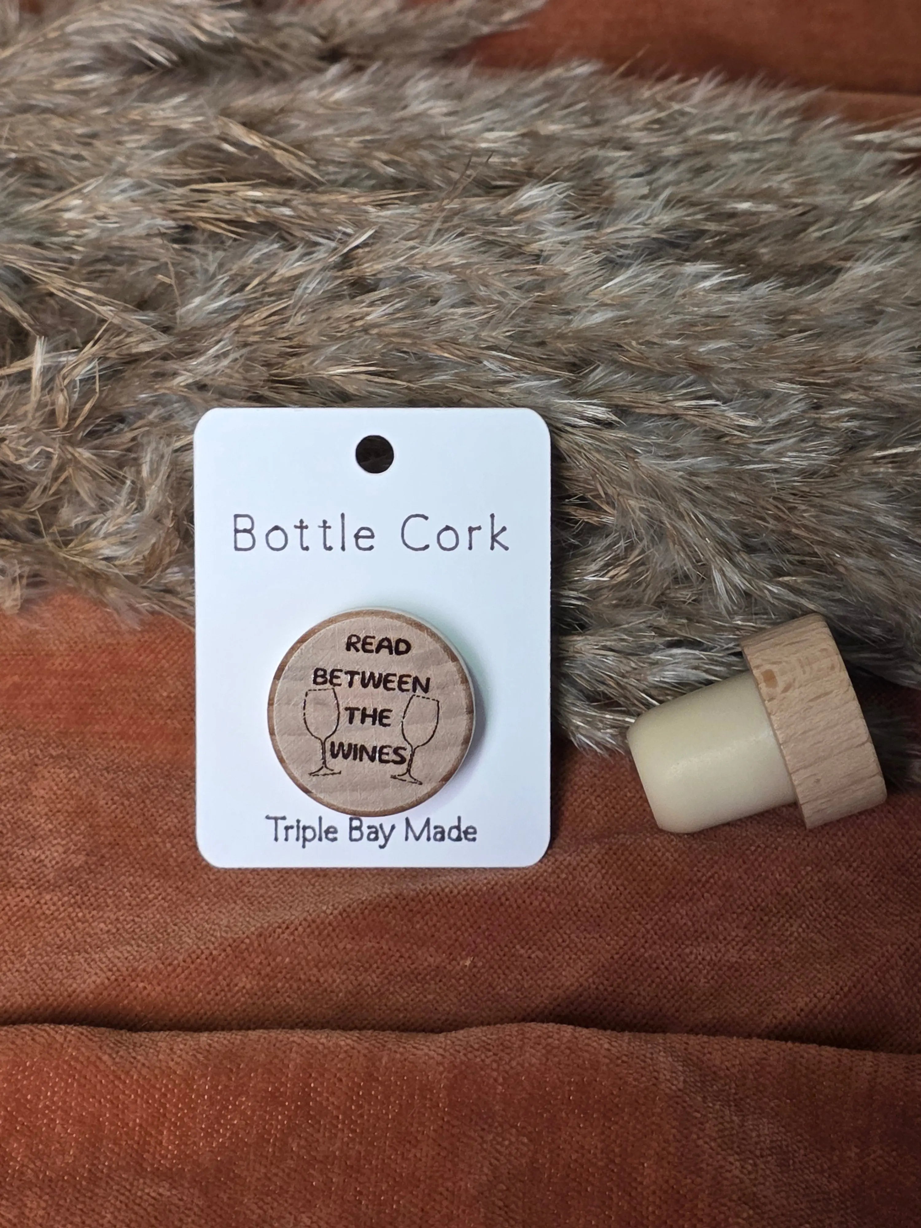 Engraved Bottle Cork- Read Between the Wines Triple Bay Made