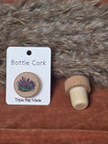 Engraved Bottle Cork- Lavendar Triple Bay Made