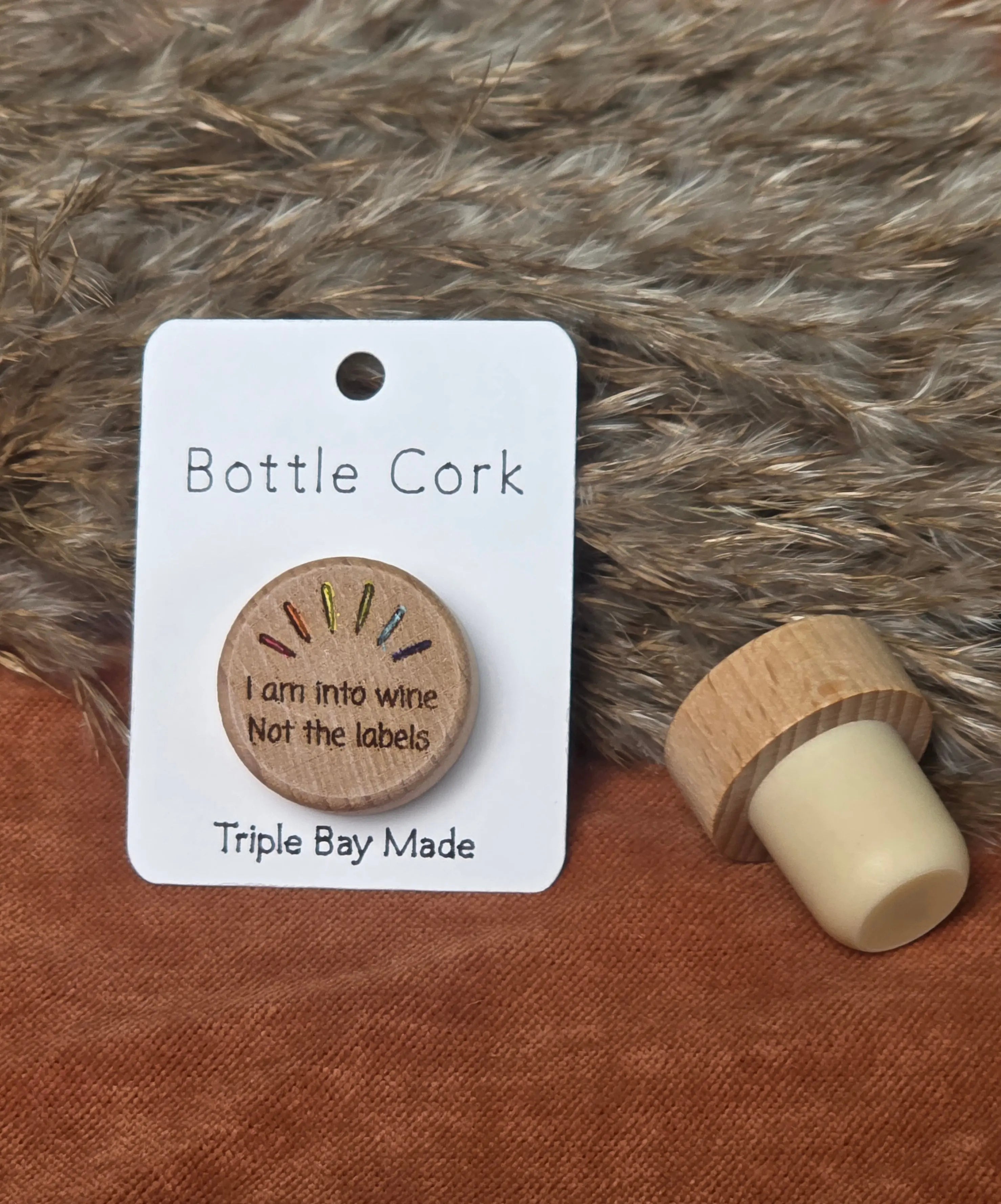 Engraved Bottle Cork- Into wine not labels Triple Bay Made